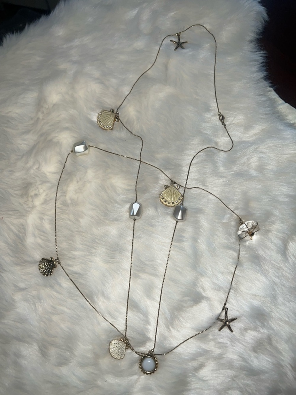 Gold-Tone Seashell & Starfish Layered Necklace - Brand